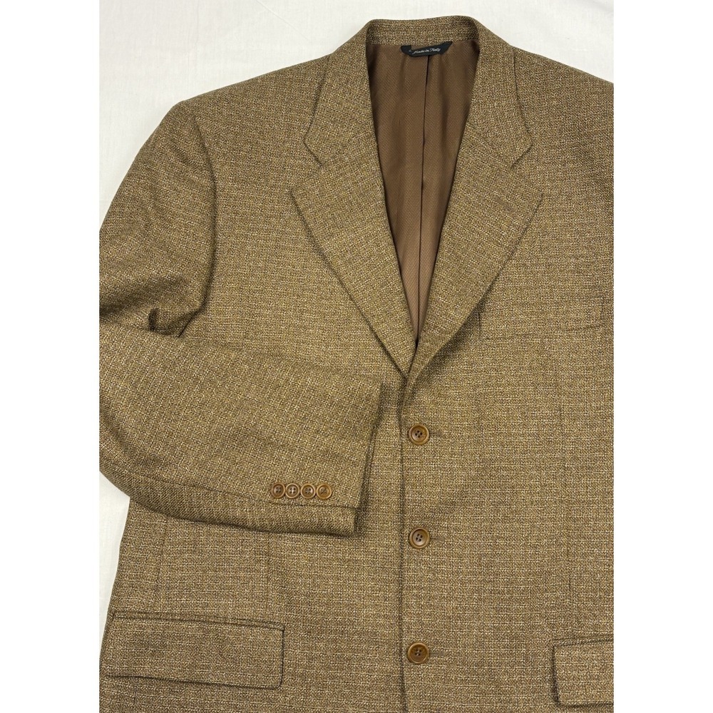 VTG Gianni Manzoni x Lanificio di Pray Silk/Wool Ventless Sport Coat 44L Brown